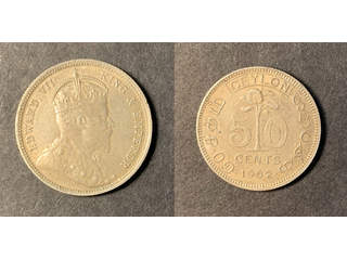 Ceylon Edward VII (1902-1910) 50 cents 1902, AU