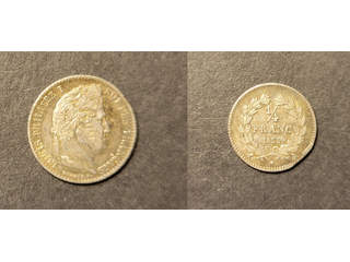 Frankrike Louis Philippe I (1830-1848) 1/4 franc 1835 A, AU/UNC
