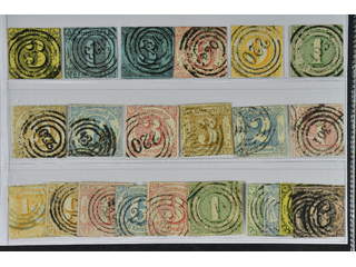 Germany, Thurn und Taxis. Used 1852–1866. All different, e.g. Mi 6, 11-12, 22-23, 37-40, …