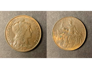 Frankrike 10 centimes 1899, XF-UNC