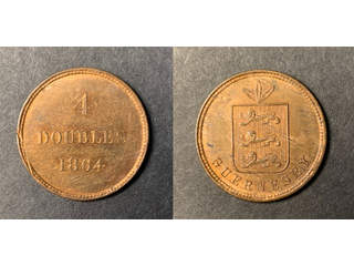 Storbritannien - Guernsey 4 doubles 1864, UNC