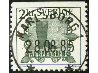 Sweden. Facit 1363B used , 1985 Old Signs 2 Kr green imperf at top. EXCELLENT …