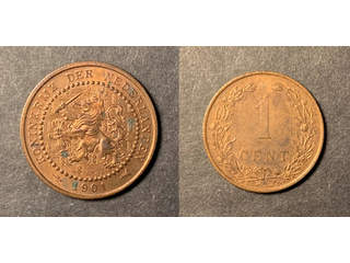 Nederländerna Wilhelmina (1890-1948) 1 cent 1901, UNC