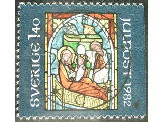Sweden. Facit 1228B used , 1982 Christmas 1.40 Kr imperf at left. EXCELLENT cancellation …