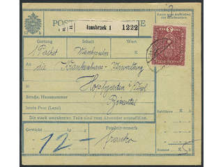 Austria. Michel 201 I cover , 1916 Coat-of-arms 3 Kr brownish carmine 25 × 30 mm on …