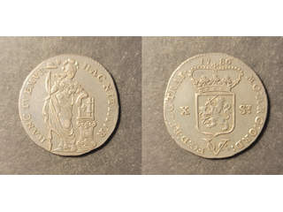 Nederländska Kolonier Netherlands East Indies Utrecht 10 stuivers 1786, VF