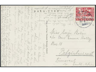 Sweden. Facit 242A cover , 15 öre on picture postcard (Rättvik) sent from SÄTER LBR …