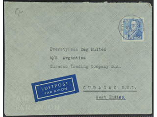 Sweden. Facit 375 cover , 1947 Erik Gustaf Geijer 90 öre light blue, single usage, on …