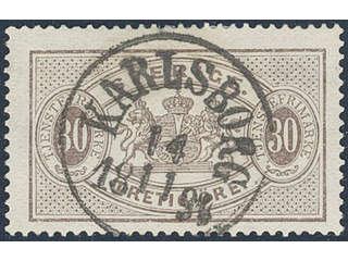 Sweden. Official Facit Tj21 used , 30 öre brown, perf 13. EXCELLENT cancellation …