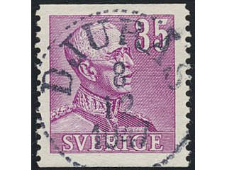 Sweden. Facit 280 used , 1941 Gustaf V large numerals 35 öre carmine-violet. …