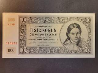 Czechoslovakia 1000 korún 1945, SPECIMEN, UNC
