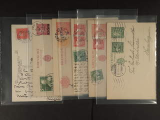 Sweden. Collection covers Gustaf V in medallion–coil stamps. Ten postcards sent to …
