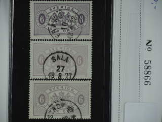 Sweden. Official Facit Tj4 used , 6 öre violet, perf 14. Three used copies in different …