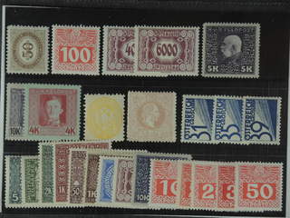 Austria. ★ 1894-1925. Back-of-the-book. All different, e.g. Mi postage due 9, 44, …