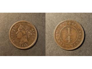 Cypern Queen Victoria (1878-1901) 1/4 piastre 1882 H, VF-XF