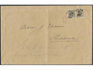 Sweden. Facit 42 cover , 2x4 öre (pair) on 2-fold printed matter sent from GEFLE …