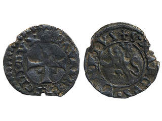 Coins, Cyprus. Lorenzo Priuli (1556-1559), Paolucci 913, 1 carzia Paolucci. 0.39 g. …