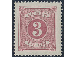 Sweden. Postage due Facit L2b ★, 3 öre violet-carmine, perf 14. Superb. Opinion (shade) …