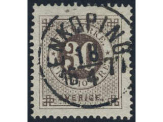 Sweden, Sverige, Sverige, Sverige. Facit 25j used, 30 öre brown-black. Superb …
