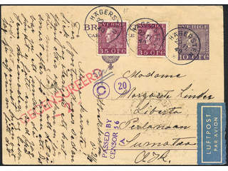 Sweden. Postal stationery, Single postcard, Facit bKe31, 187, Postcard 10 öre …