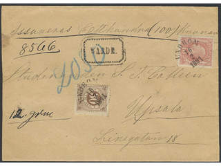 Sweden. Facit 47f, 45 cover , 10+30 öre on beautiful insured cover (slightly reduced in …