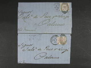 Britain. Michel 40x cover , 1875 Queen Victoria wmk Small Anchor 2½ d rosy mauve, white …