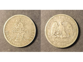 Mexico 50 centavos 1885 Go R, VF