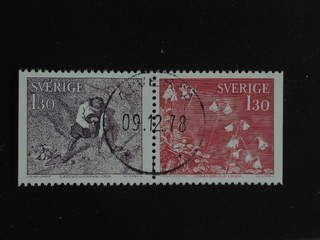 Sweden. Facit 1042SX used , 1978 Travels of Linné 1.30 Kr red-brown and red in pair. …