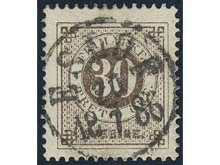 Sweden, Sverige, Sverige, Sverige. Facit 35i used, 30 öre brown on calendered paper. …