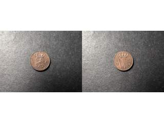 Nederländerna Willem II (1840-1890) ½ cent 1876, AU/UNC