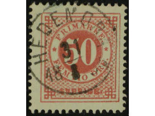 Sweden. Facit 36g used , 50 öre carmine-red on soft paper. EXCELLENT cancellation …