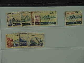 Switzerland. Michel 387–95, 506–07 ★★ , 1941 Air mail issue incl overprint, and …