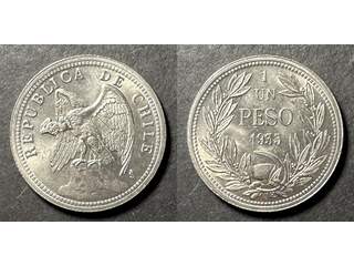 Chile 1 peso 1933, UNC