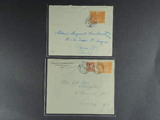 Sweden. Facit 200 cover , 25 öre on two covers sent to France and Great Britain, …