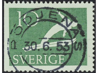 Sweden. Facit 445B used , 1953 National Athletic Federation 10 öre green. EXCELLENT …