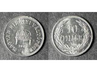 Ungern Franz Joseph I (1848-1916) 10 filler 1909, UNC