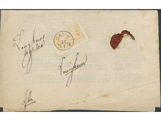 Sweden. Official Facit Tj7 , 24 öre perf. 14 on cover with superb cancellation SÄMB …
