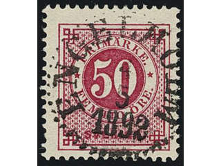 Sweden. Facit 48 used , 50 öre red. EXCELLENT cancellation ENGELHOLM 4.5.1892.