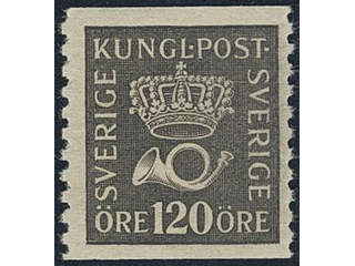 Sweden. Facit 171 ★★, 120 öre black vertical perf 9¾. SEK 2000