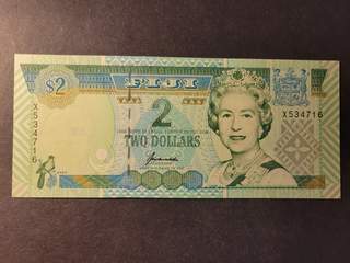 Fiji 2 dollars ND(1996), UNC Replacement