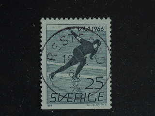 Sweden. Facit 575B used , 1966 World Speed Skating Champ. 25 öre green. EXCELLENT …