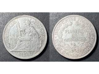 Franska Indokina 1 piastre 1903 A, AU lätt rengjord