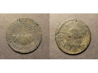 Honduras 4 reales 1857 TF, F Ex. Richard Stuart