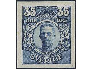 Sweden. Facit 89P (★), 35 öre Vienna-plate proof in blue colour on paper without …