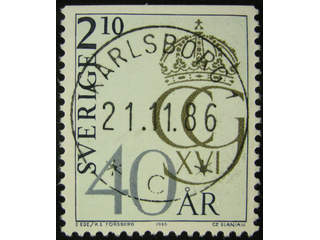 Sweden. Facit 1410B used , 1986 40th Birthday of Carl XVI Gustaf 2.10 Kr multicoloured. …