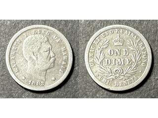 Hawaii 10 cents 1883, VF