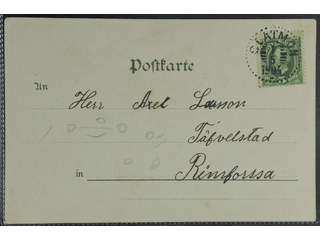 Sweden. Facit 52, E county. SLÄTMON 1.5.1904. Postcard sent to Rimforsa. Superb. …