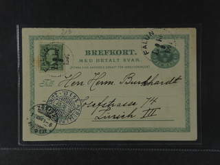 Sweden. Postal stationery, double postcard Facit bKe10, 52 , Reply card 5+5 öre with …
