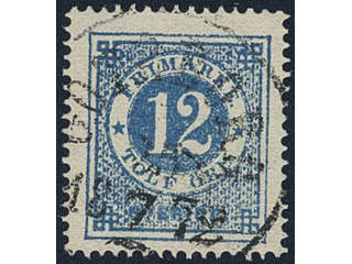 Sweden, Sverige, Sverige, Sverige. Facit 21f used, 12 öre greenish blue on yellowish …
