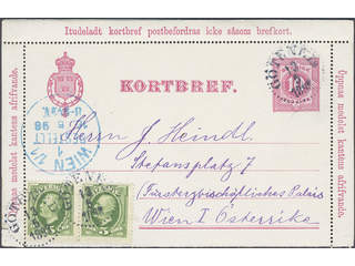 Sweden. Postal stationery, letter card Facit kB4, 52 , Letter card 10 öre with edges, …